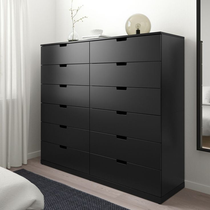 وحدة أدراج سوداء - 120 × 40 × 120 سم | DR10 