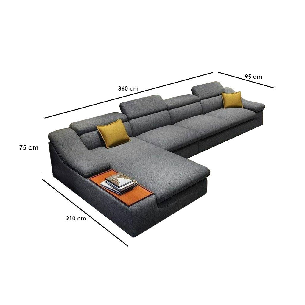 أريكة على شكل حرف L - 360 × 210 × 70 سم | V52-SA10 
